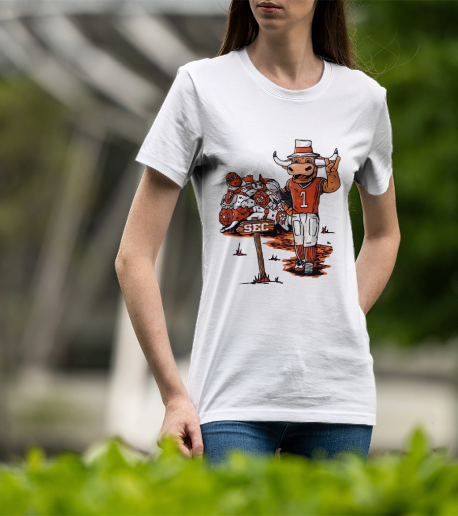 Longhorn Mascot SEC Conference Champs Drawing T-Shirt