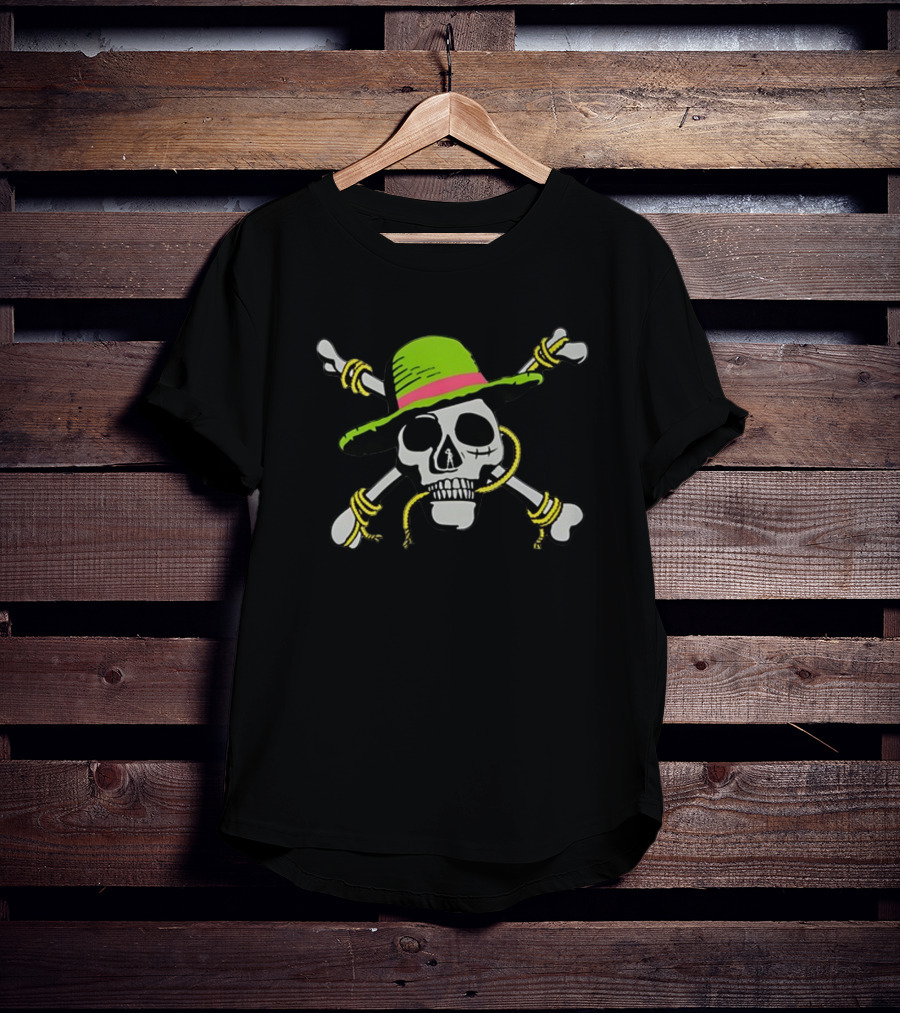 Skull Netfli X One Piece Adventure Luffy Iconic Straw Hat Crossbones T-Shirt