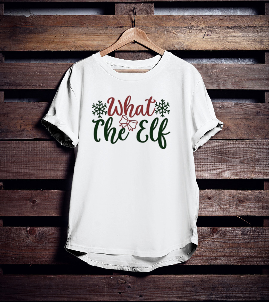 What The Elf Christmas Snowflake Bow T-Shirt