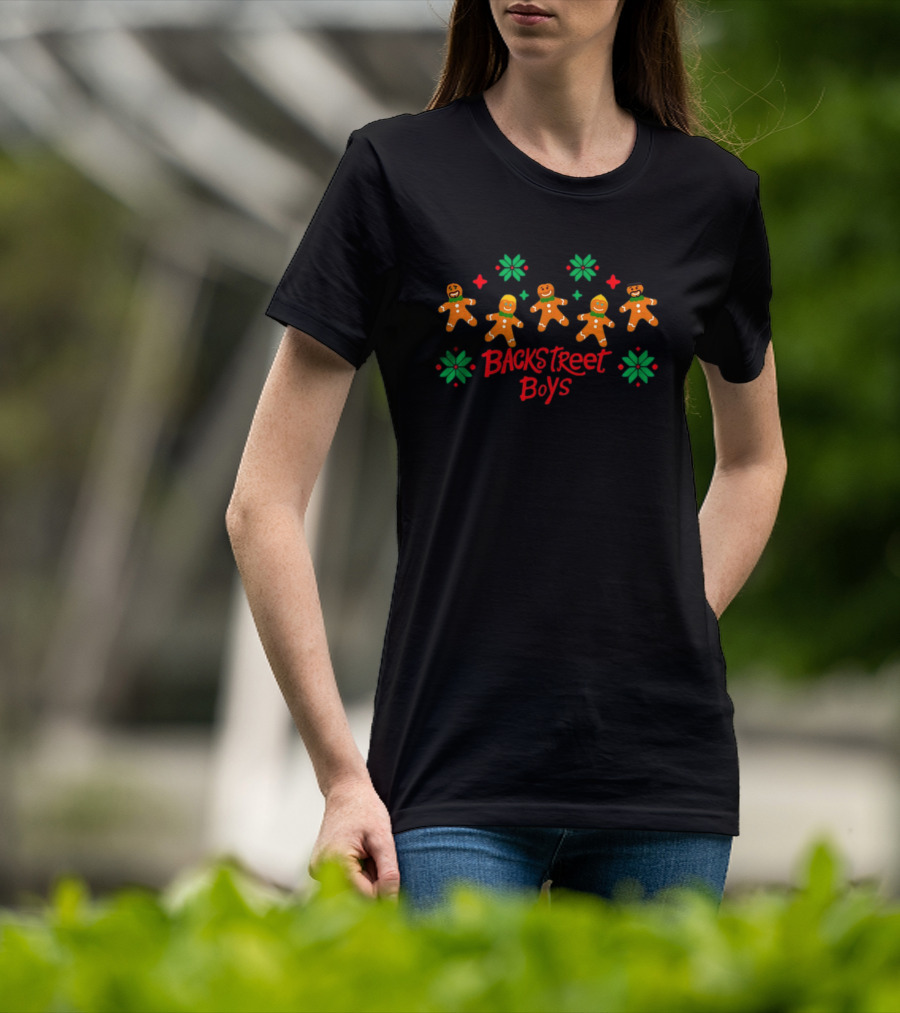Backstreet Boys BSB X-Mas Gingerbread Cookie Holiday T-Shirt