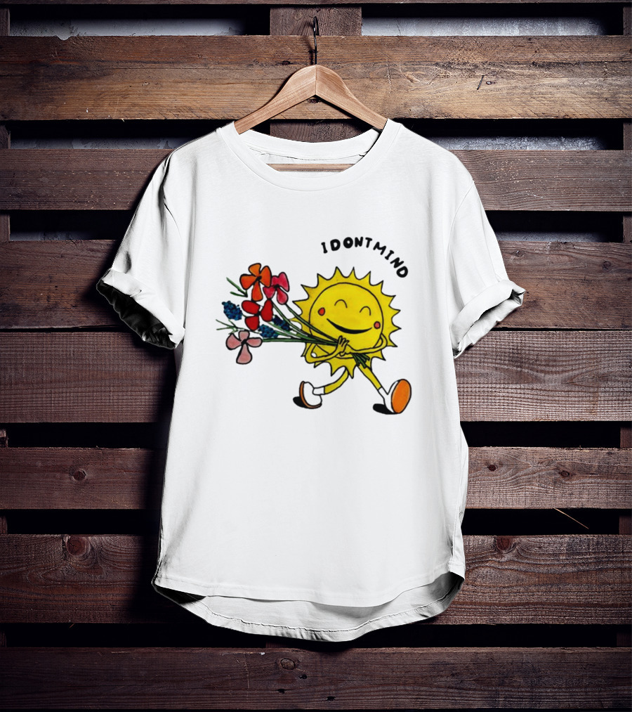 Idontmind Sunshine Carrying Colorful Flowers T-Shirt