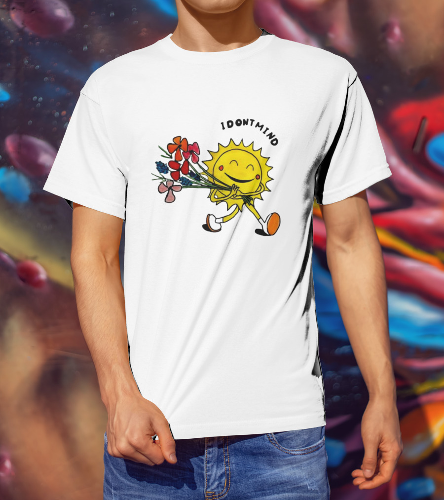 Idontmind Sunshine Carrying Colorful Flowers T-Shirt
