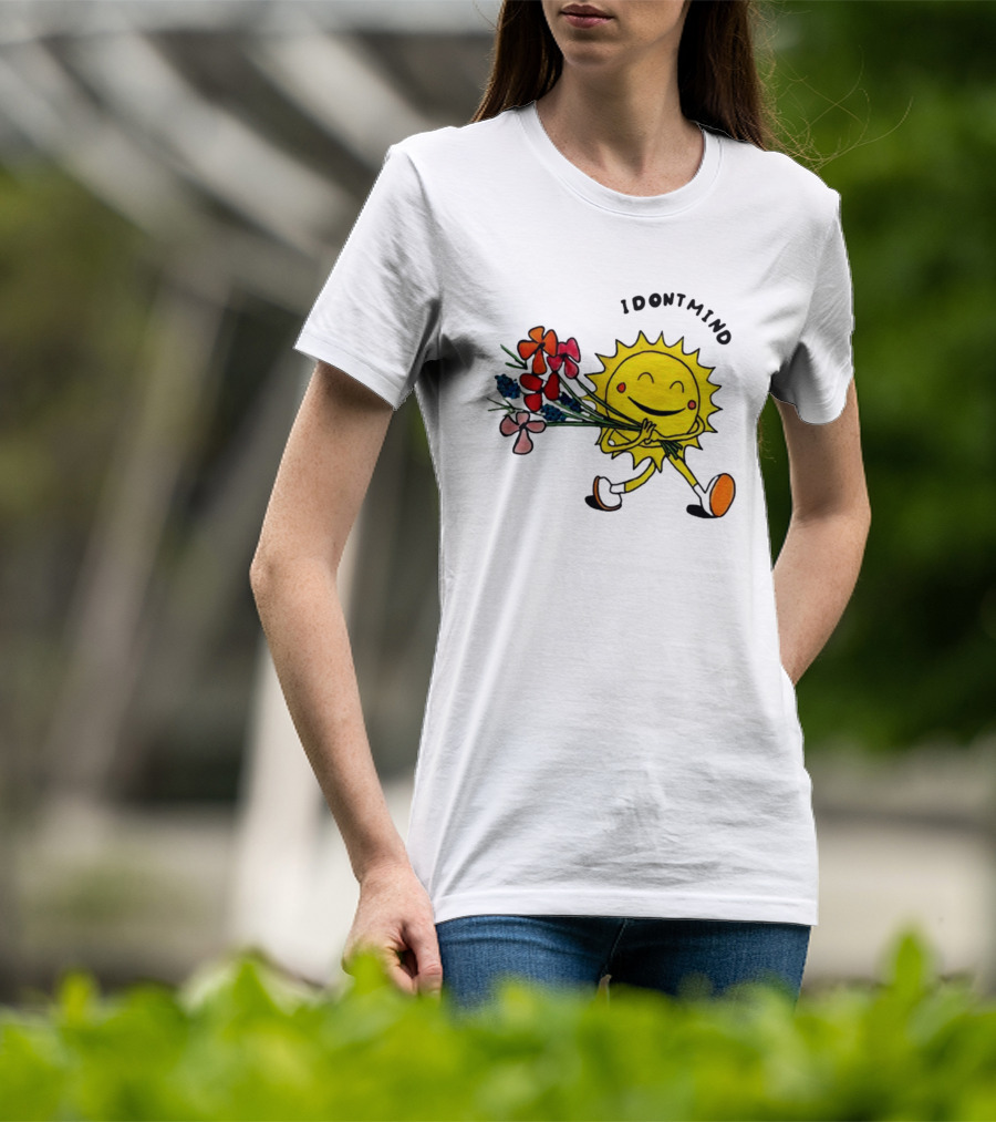 Idontmind Sunshine Carrying Colorful Flowers T-Shirt