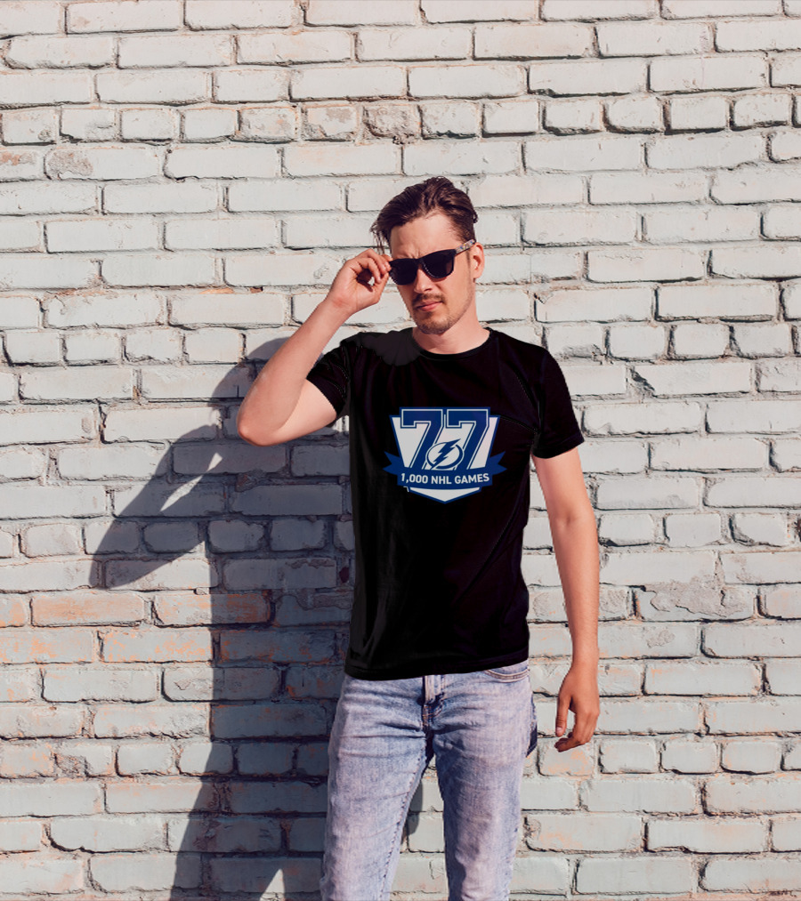 Gabby Shirley Victor Hedman 77 1,000 NHL Games T-Shirt