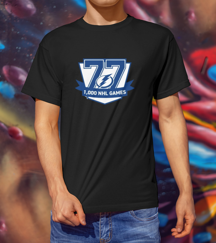 Gabby Shirley Victor Hedman 77 1,000 NHL Games T-Shirt