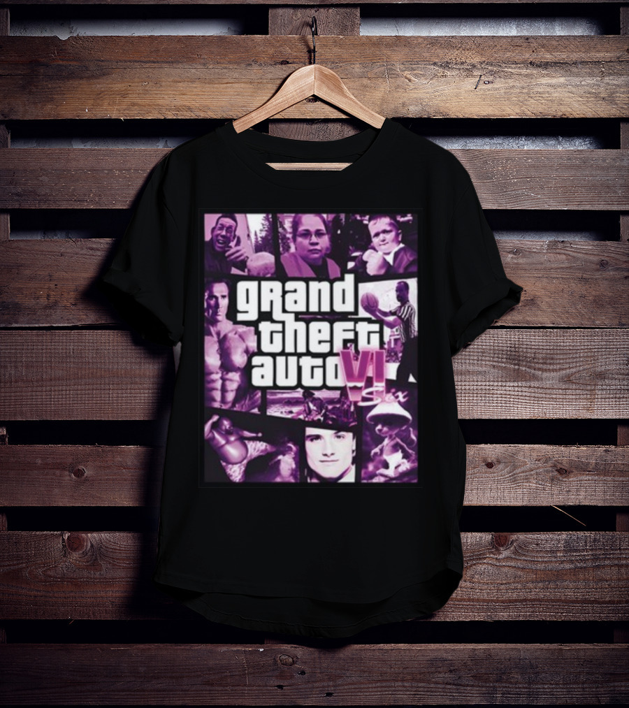 Galleryno8 Grand Theft Auto VI Six Gta 6 T-Shirt