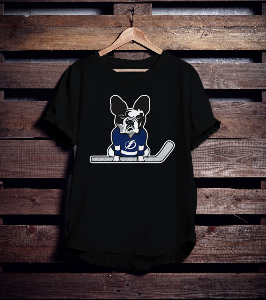 Tampa Bay Lightning Bulldog Hockey Silver Stick T-Shirt
