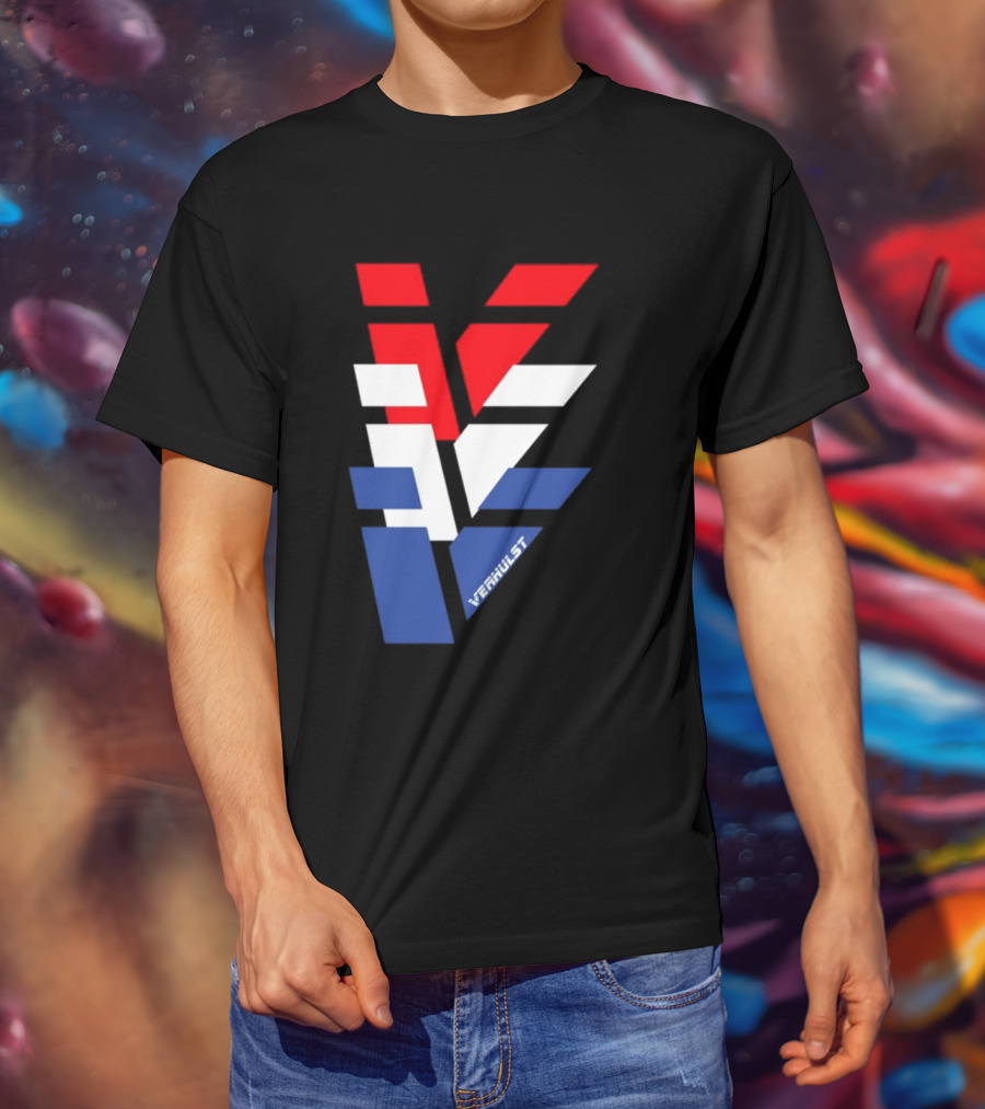 Verhulst V Red White Blue T-Shirt