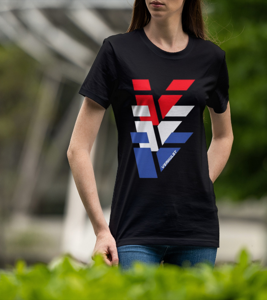 Verhulst V Red White Blue T-Shirt