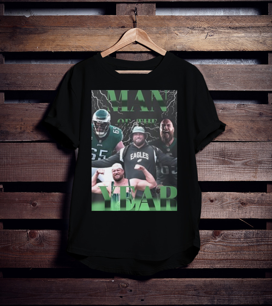 Man Of The Year Eagles Lane Johnson Player T-Shirt