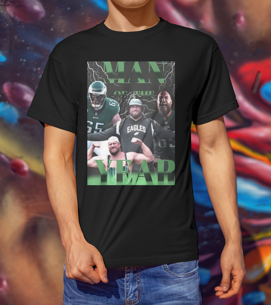 Man Of The Year Eagles Lane Johnson Player T-Shirt