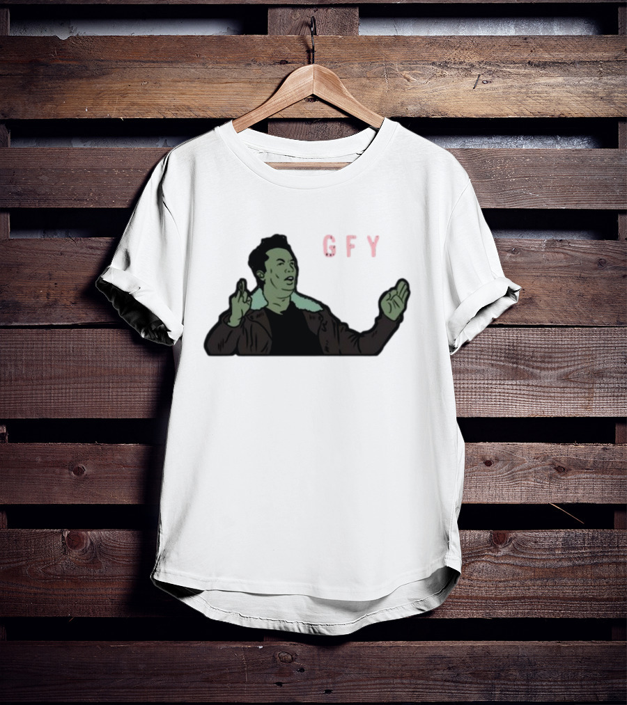 Elon Musk GFY Iconic Gesture Satirical Meme T-Shirt