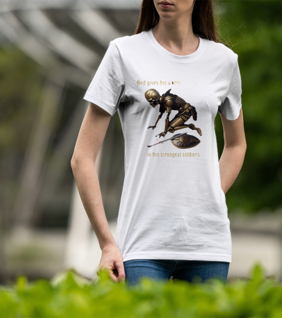 God Gives His Worst Tummy Aches To His Strongest Soldiers Skeleton Warrior T-Shirt