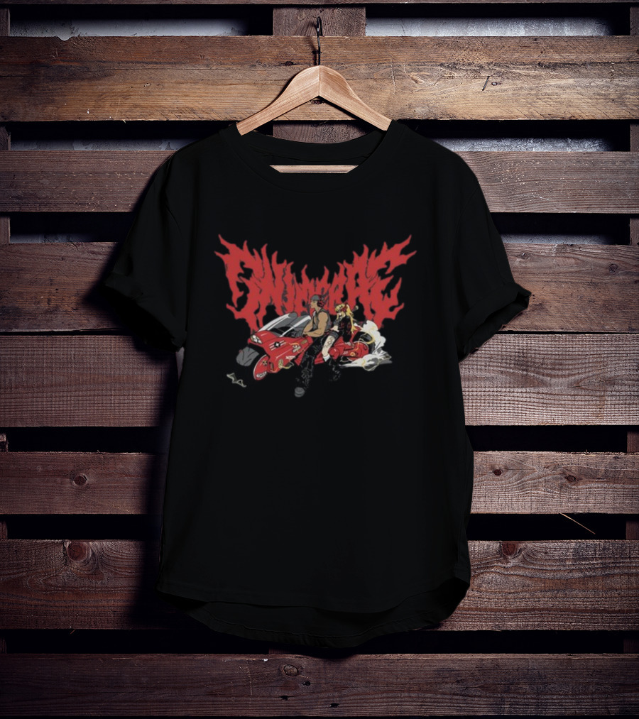 Dashiexp Road Warrior Cyberpunk Motorcycle Duo Adventure T-Shirt
