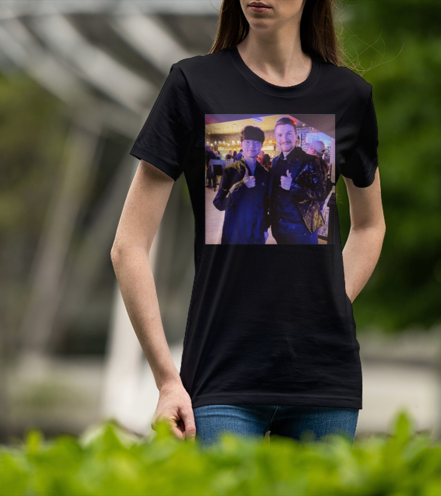 Fabian Mallant With Faker Thumbs Up Photo T-Shirt
