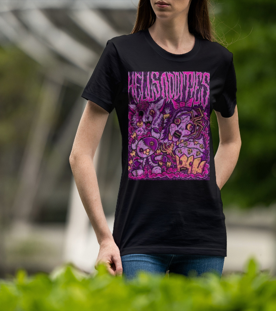 Hells Oddities Creepy Doll Zombie Cupcake Cat Monster Bits N' Pieces T-Shirt