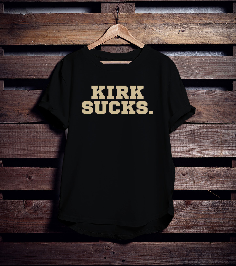 Kirk Sucks Bold Block Letter T-Shirt