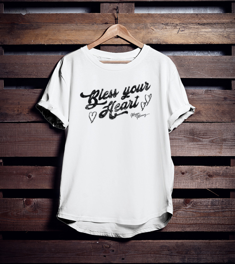 Meganmoroney Bless Your Heart With Hearts T-Shirt