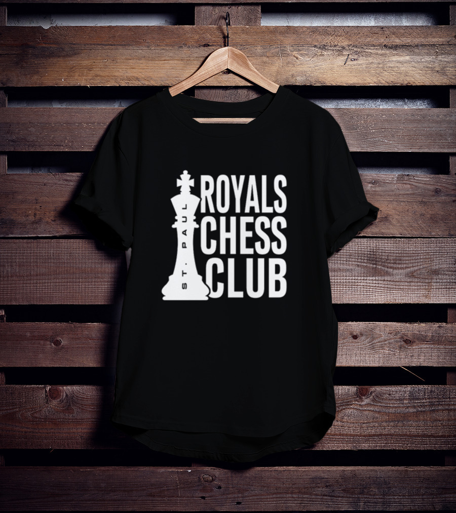 St Paul Royals Chess Club King Piece Emblem T-Shirt