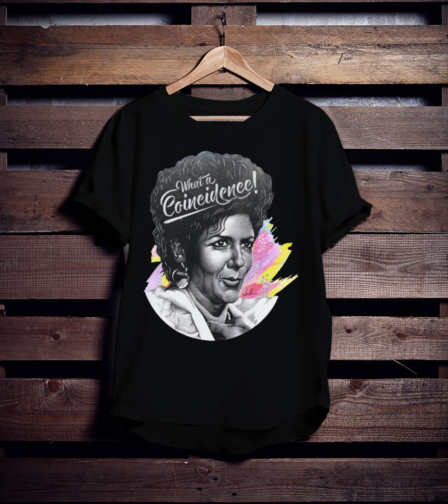 What A Coincidence Portrait With Colorful Background T-Shirt
