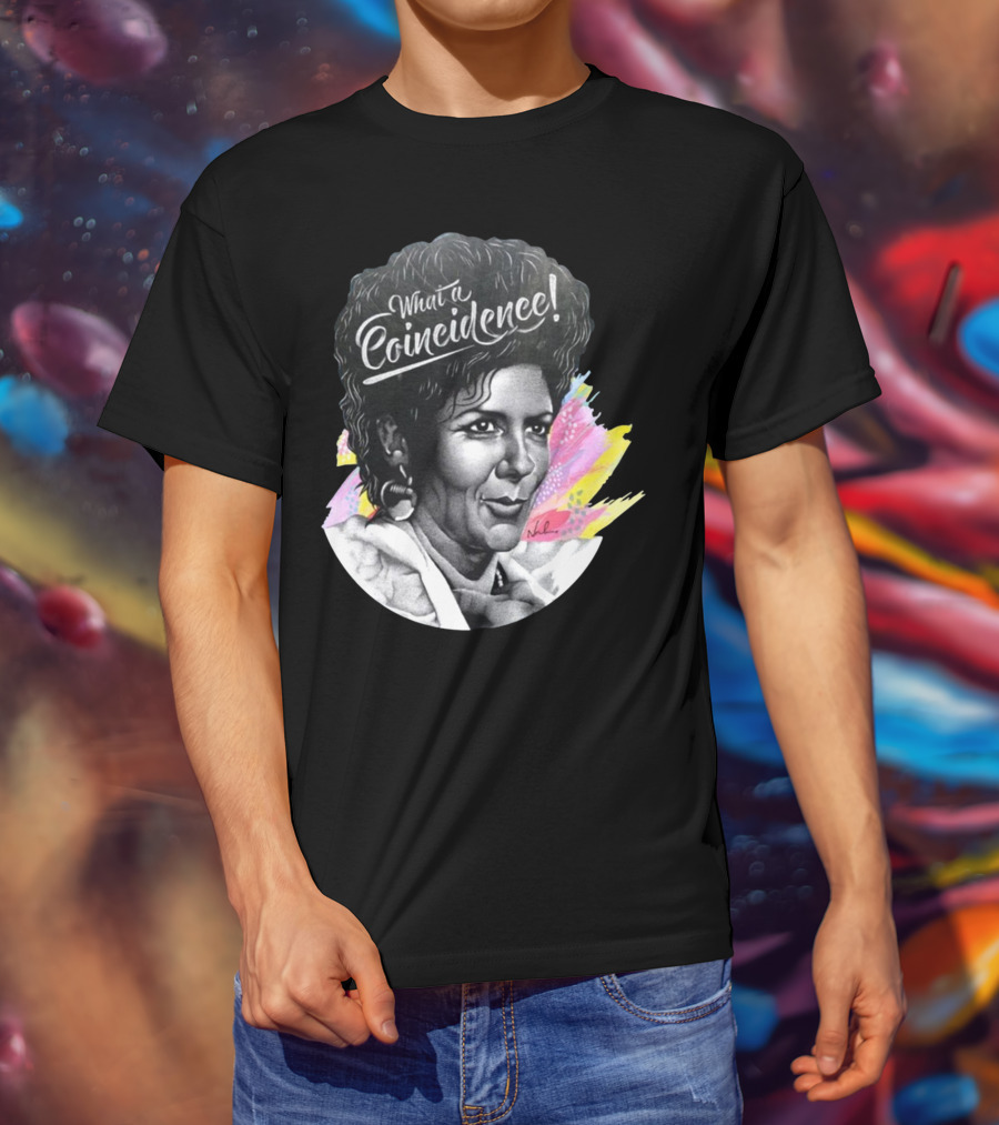 What A Coincidence Portrait With Colorful Background T-Shirt