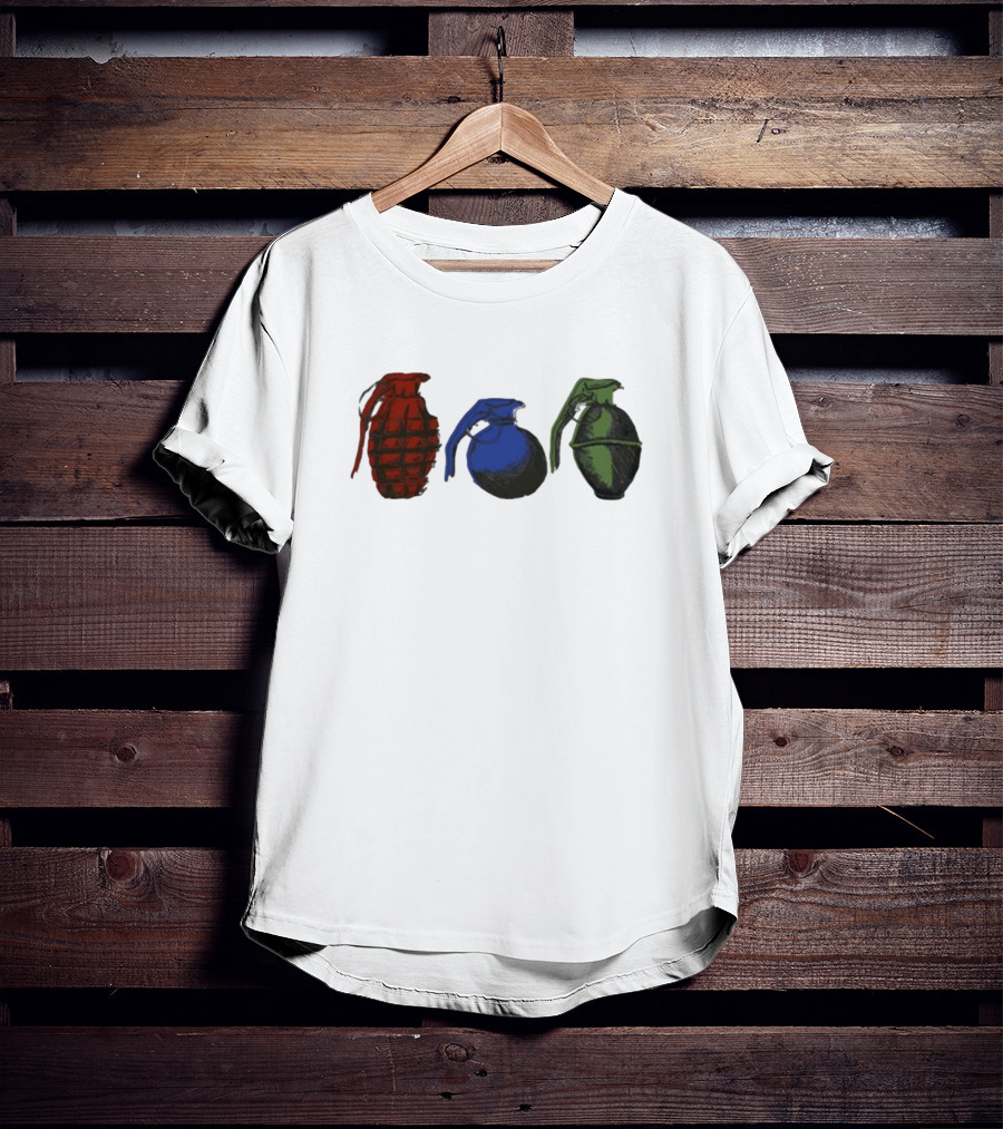 Double Dare Grenade Red Blue Green Trio T-Shirt
