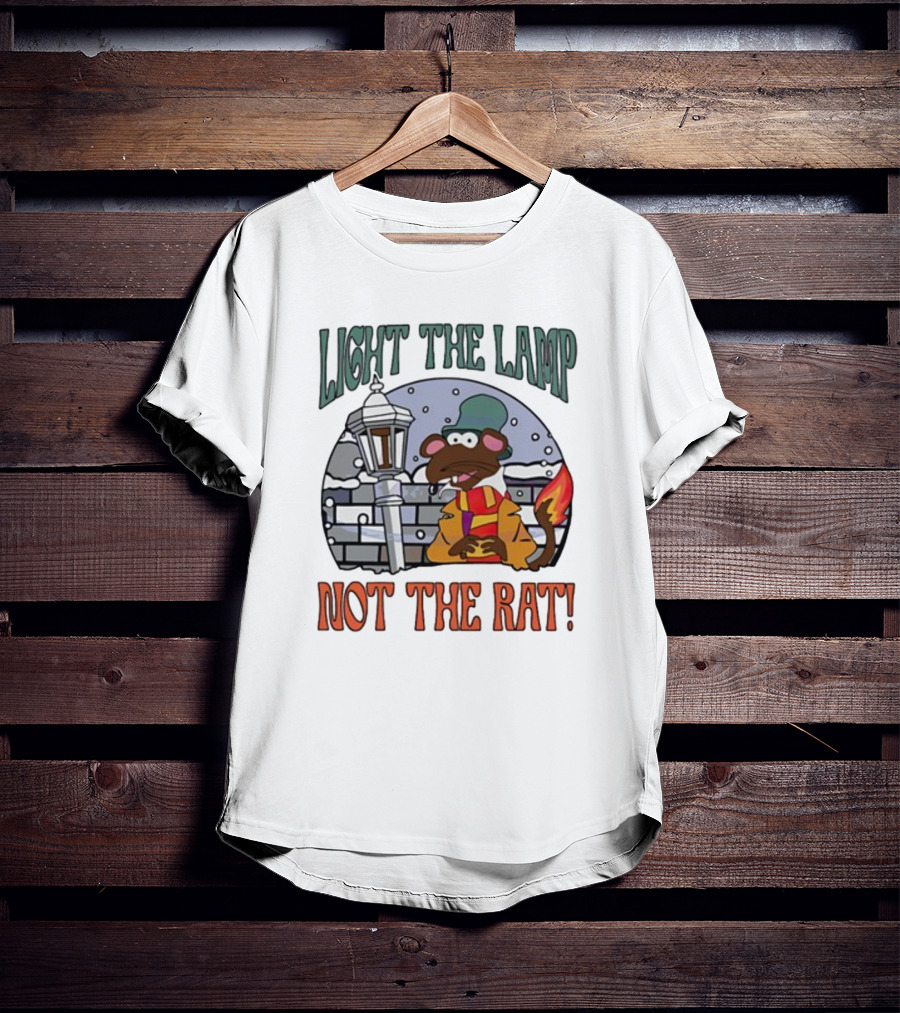 Light The Lamp Not The Rat Christmas Mouse Winter Scene T-Shirt