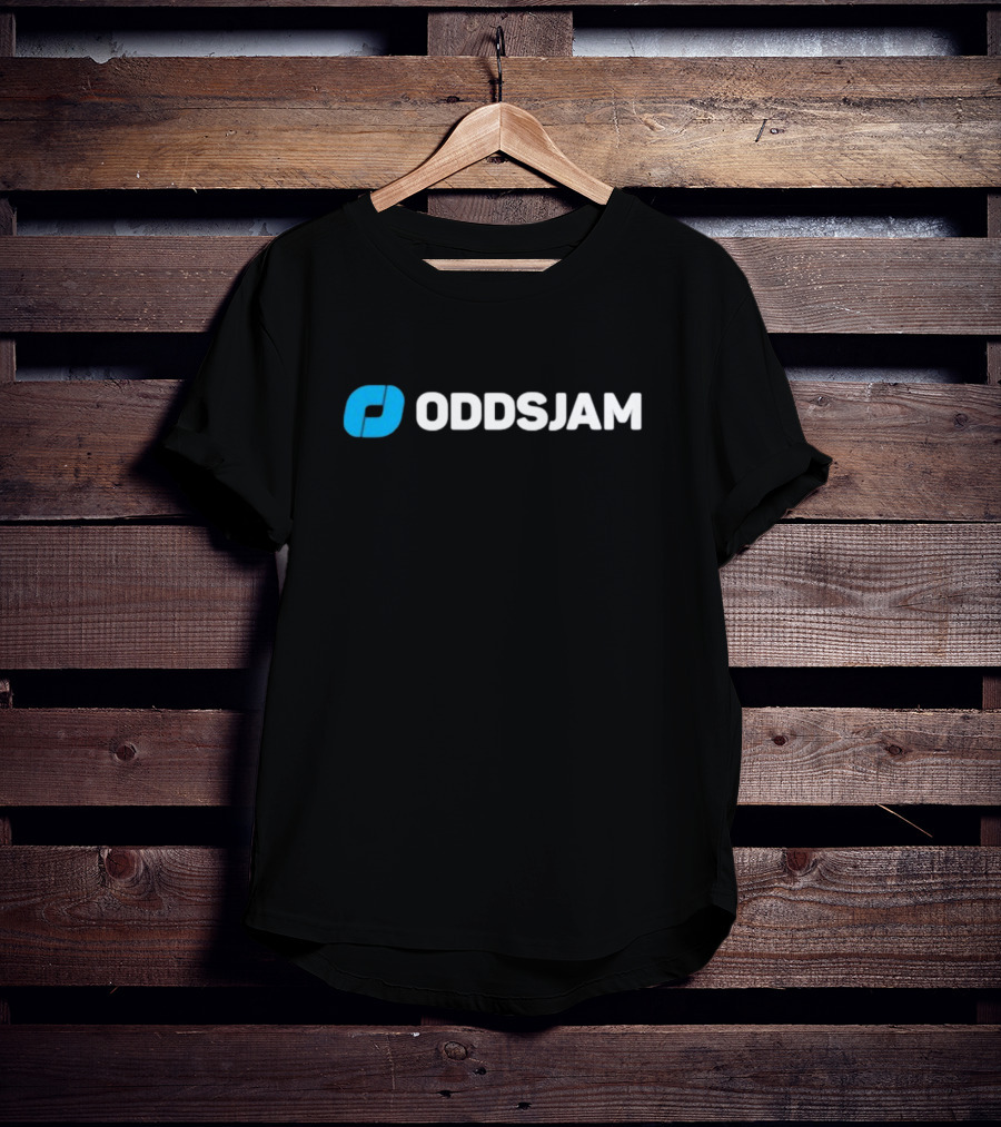 Oddsjam Blue And White Brand Emblem T-Shirt