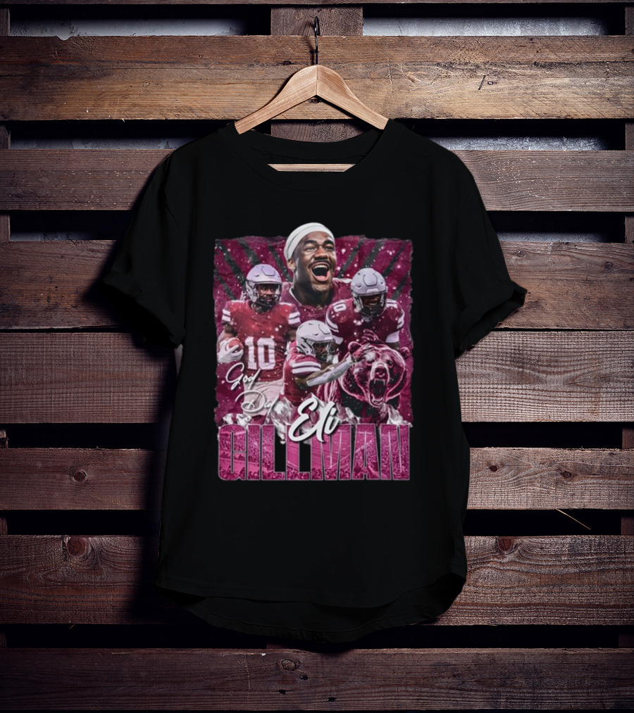 Eli Gillman God Did Football Bear Roar T-Shirt