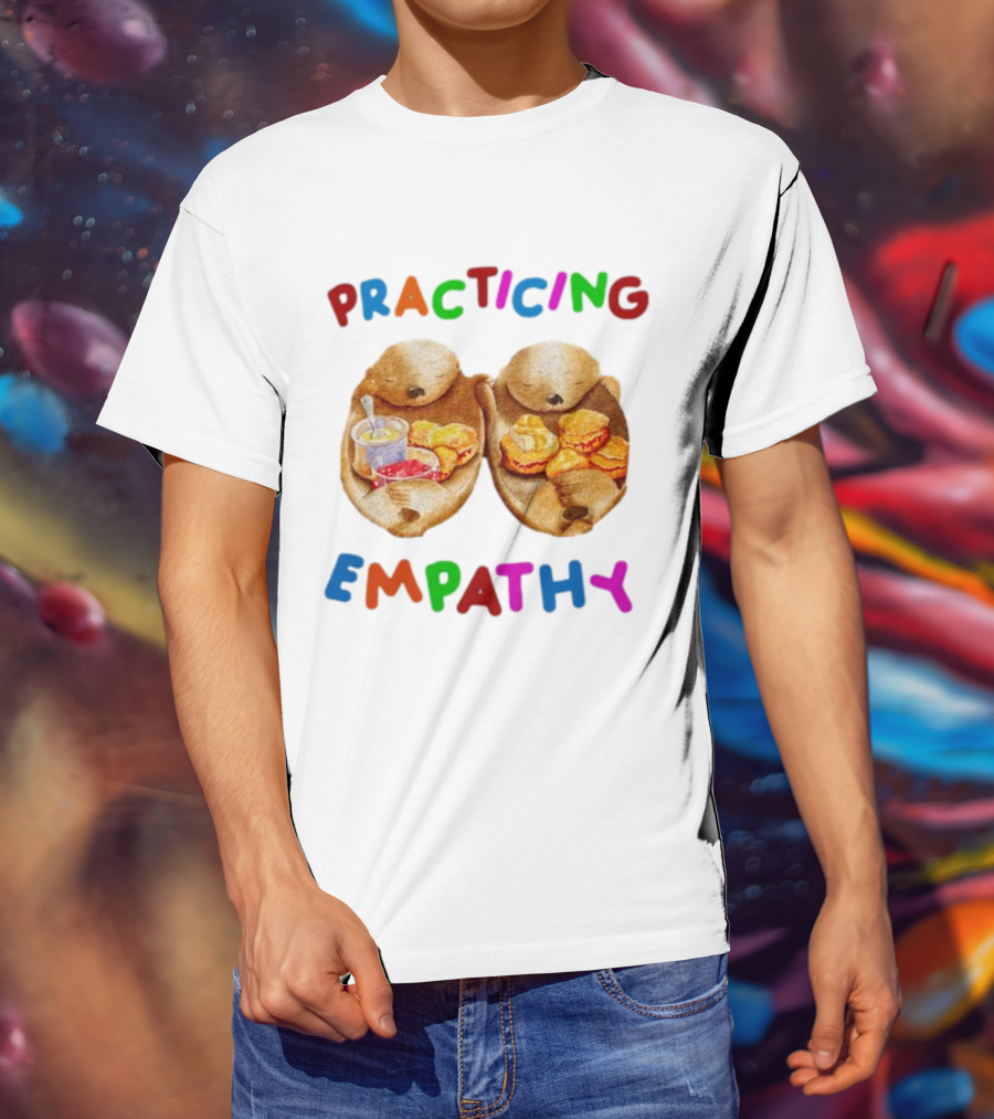 Practicing Empathy Otters Sharing Food T-Shirt