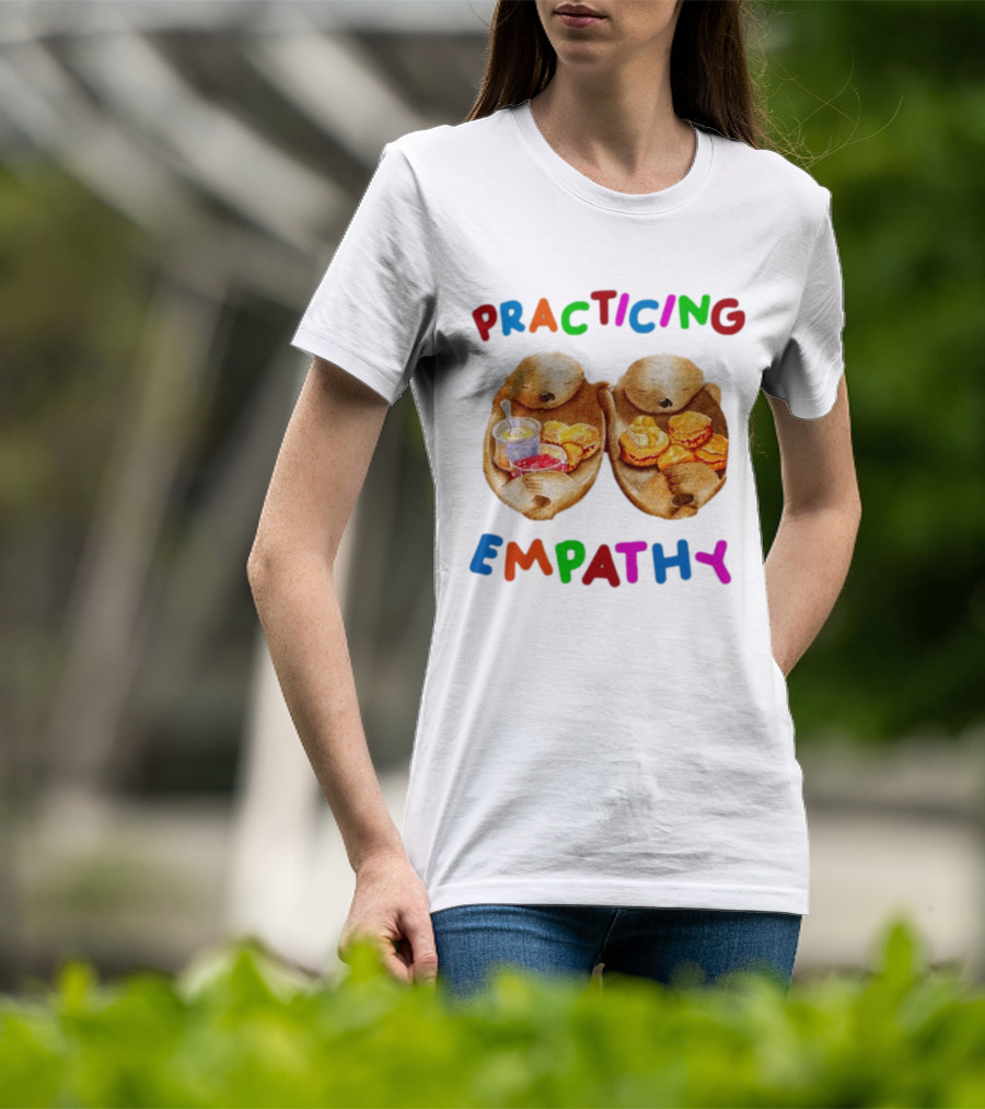 Practicing Empathy Otters Sharing Food T-Shirt