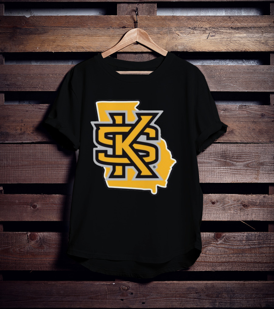Kennesawfifty1 KS Letter Overlay On Georgia Shape T-Shirt