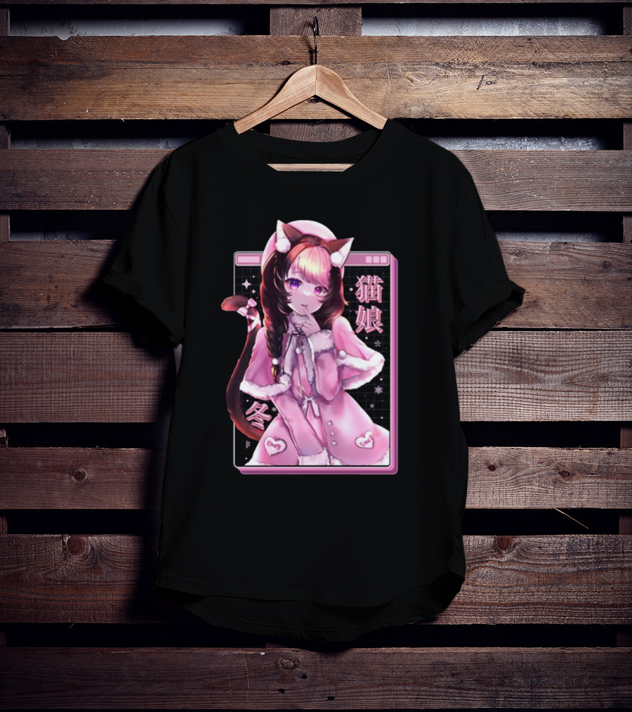 Uwumarket Strawberry Innocent Winter Nekomata Anime Aesthetic T-Shirt
