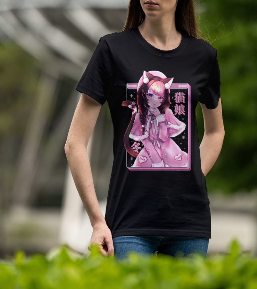 Uwumarket Strawberry Innocent Winter Nekomata Anime Aesthetic T-Shirt