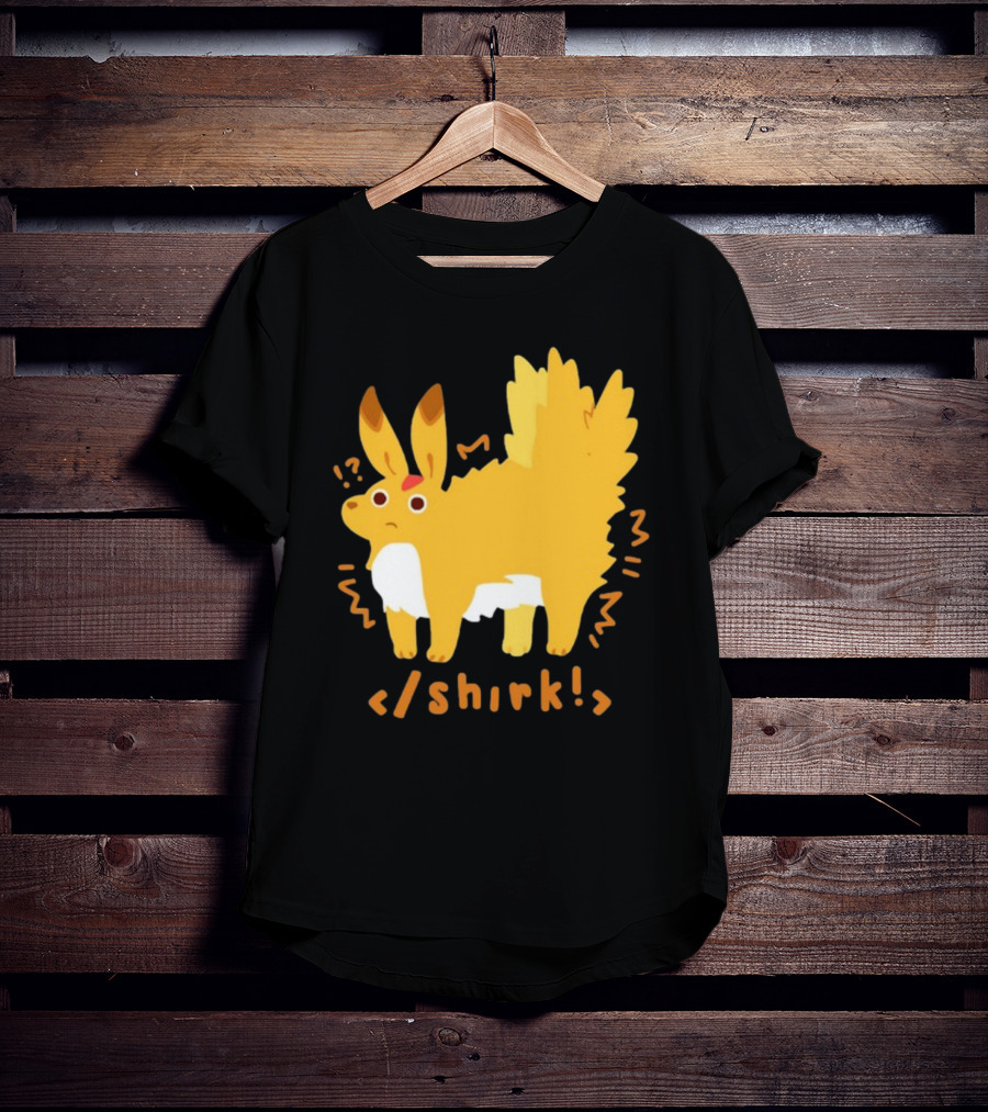 Fenrishion Pokemon Shirk Fluffy Jolteon Parody Quirky T-Shirt