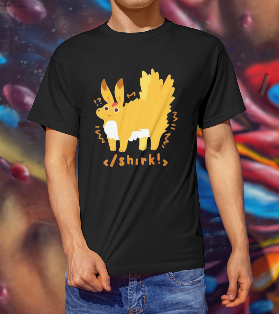 Fenrishion Pokemon Shirk Fluffy Jolteon Parody Quirky T-Shirt