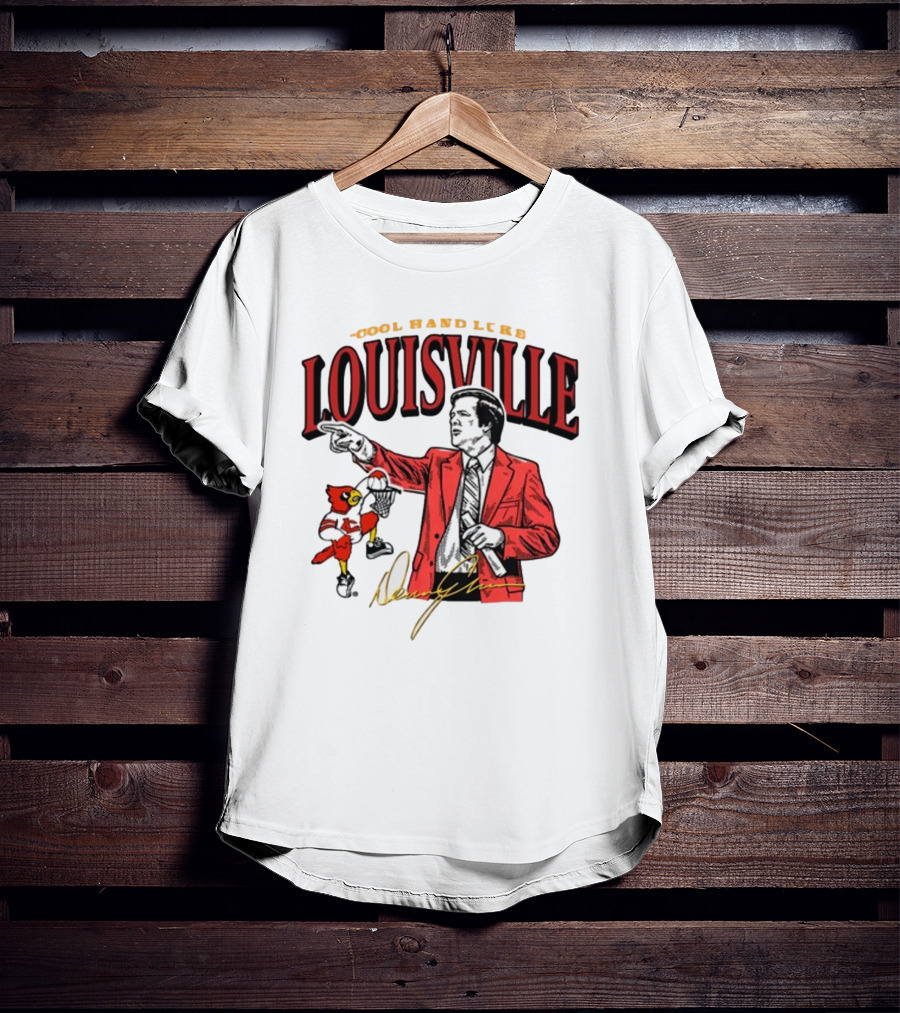 Louisville Cool Hand Luke Denny Crum 80s Throwback T-Shirt