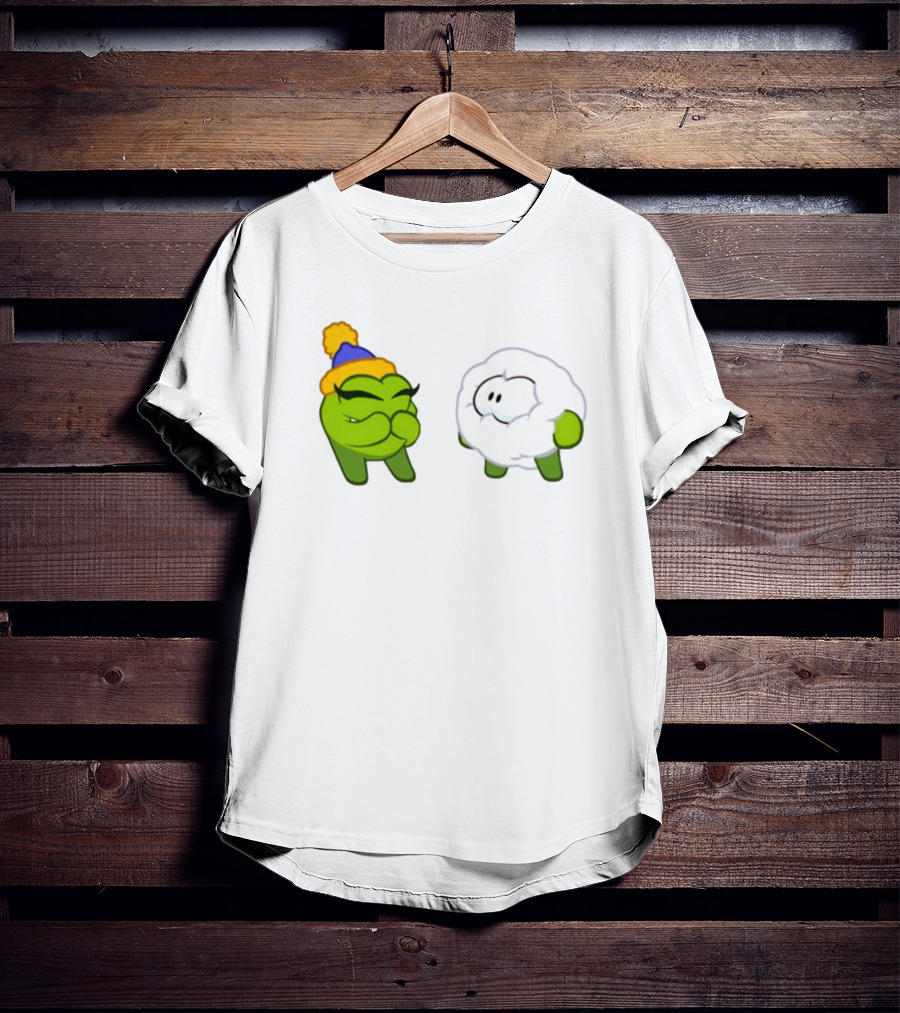 Cut The Rope Om Nom Winter With Snowball Character T-Shirt