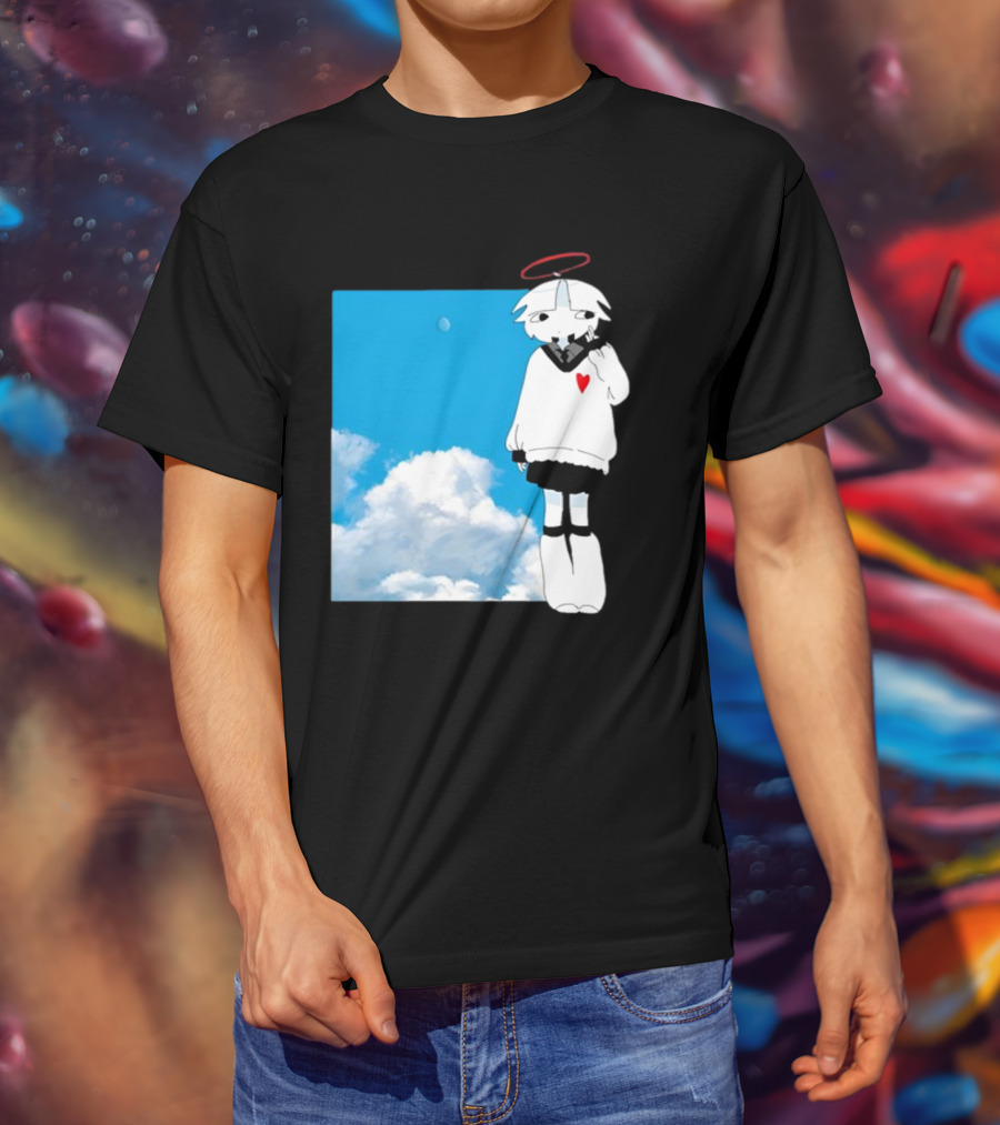 ChewChewer Loving Sky Cute Angel Halo Heart Clouds T-Shirt
