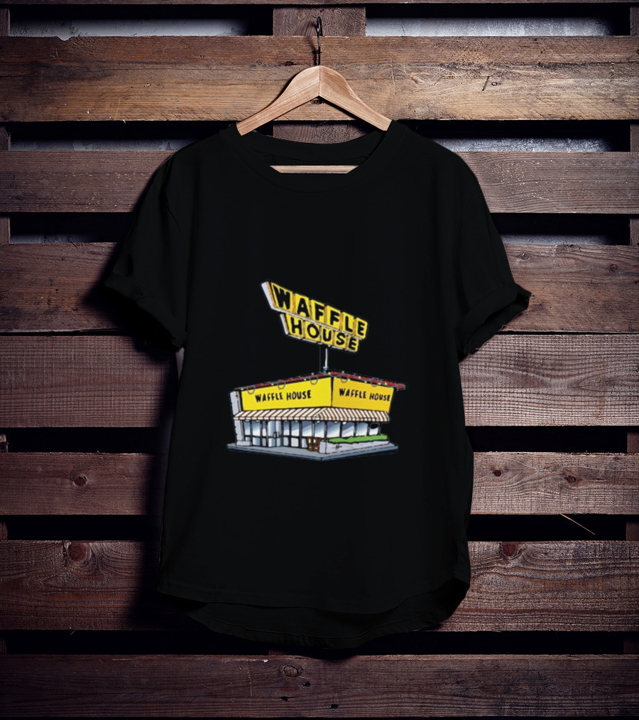 Waffle House Blue Christmas Storefront Signage T-Shirt