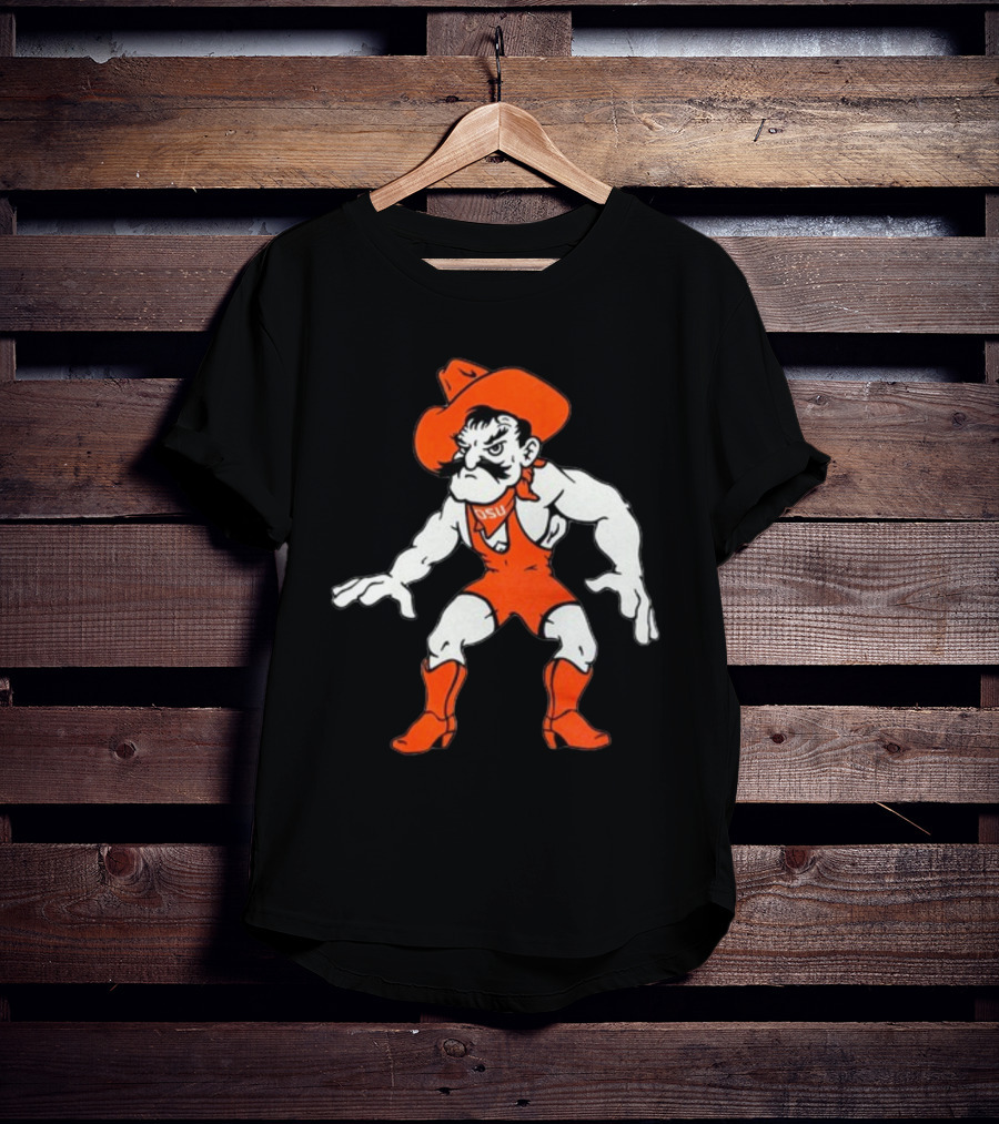 Pistol Pete OSU Wrestling Mascot Cowboy T-Shirt
