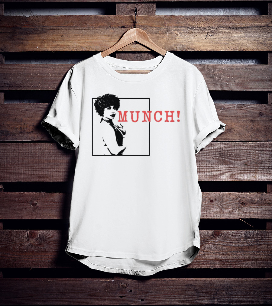 Ylikeapparel Munch Bold Red Text With Figure Image T-Shirt
