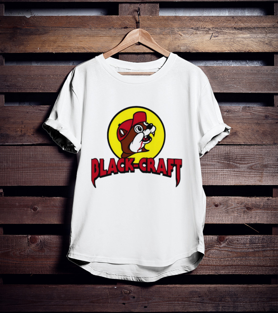 Black Craft Bucees Softstyle V-Neck Texan Mascot T-Shirt