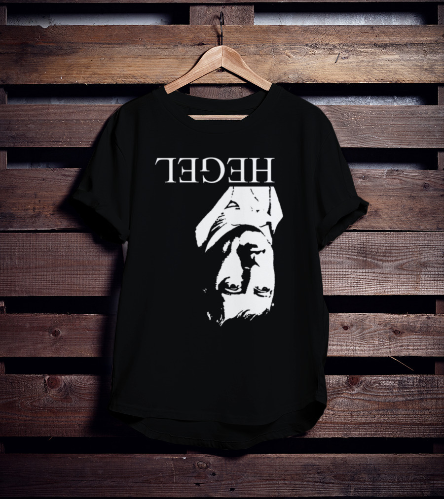 Marx Hegel Upside Down Text Image T-Shirt