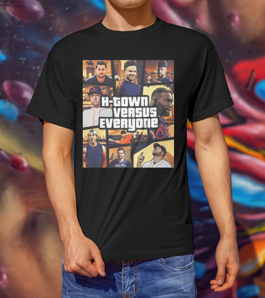 H-Town Versus Everyone Houston Sports Icons Collage T-Shirt