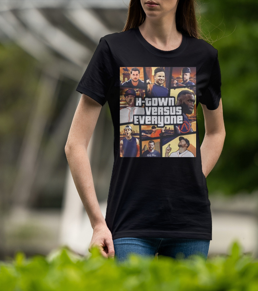 H-Town Versus Everyone Houston Sports Icons Collage T-Shirt
