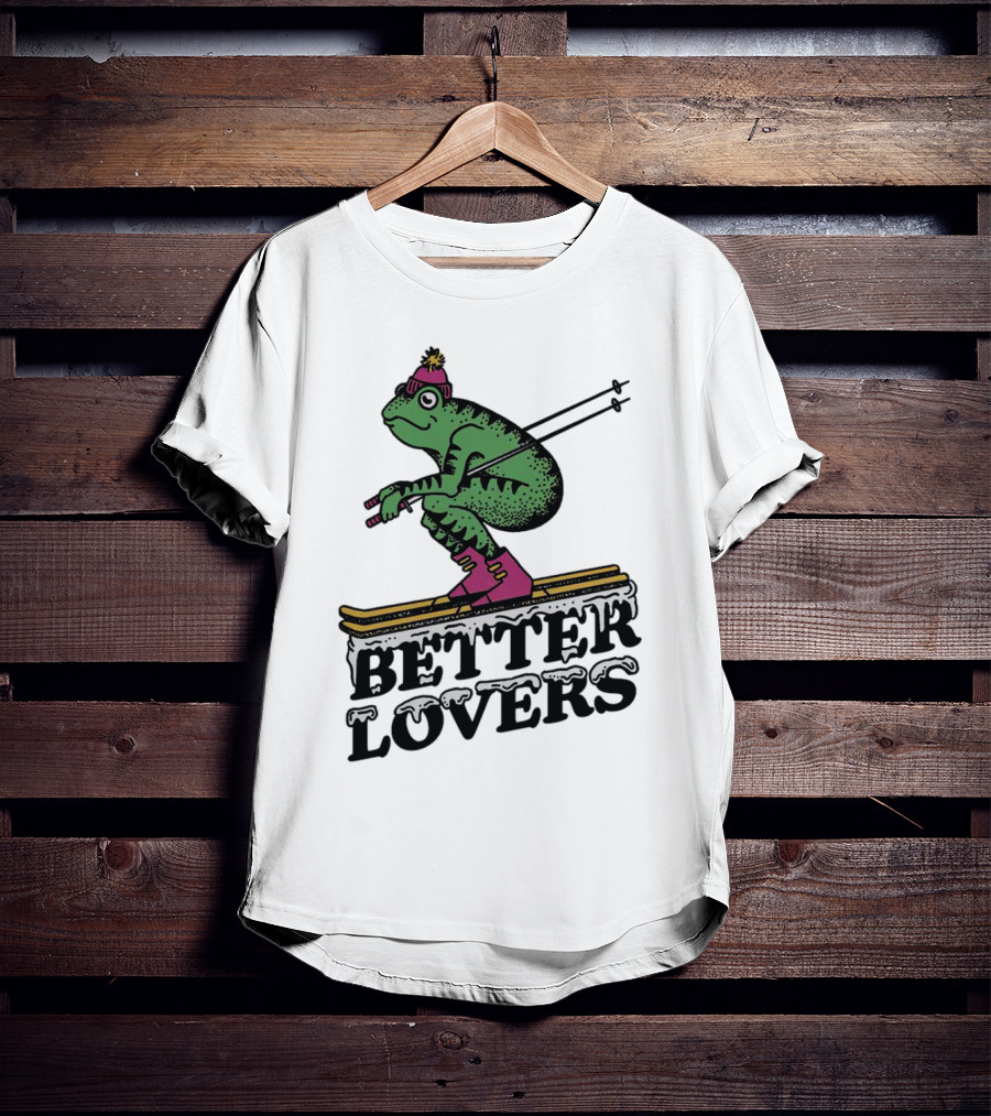 Better Lovers Ski Frog Pom Pom Hat Slalom T-Shirt