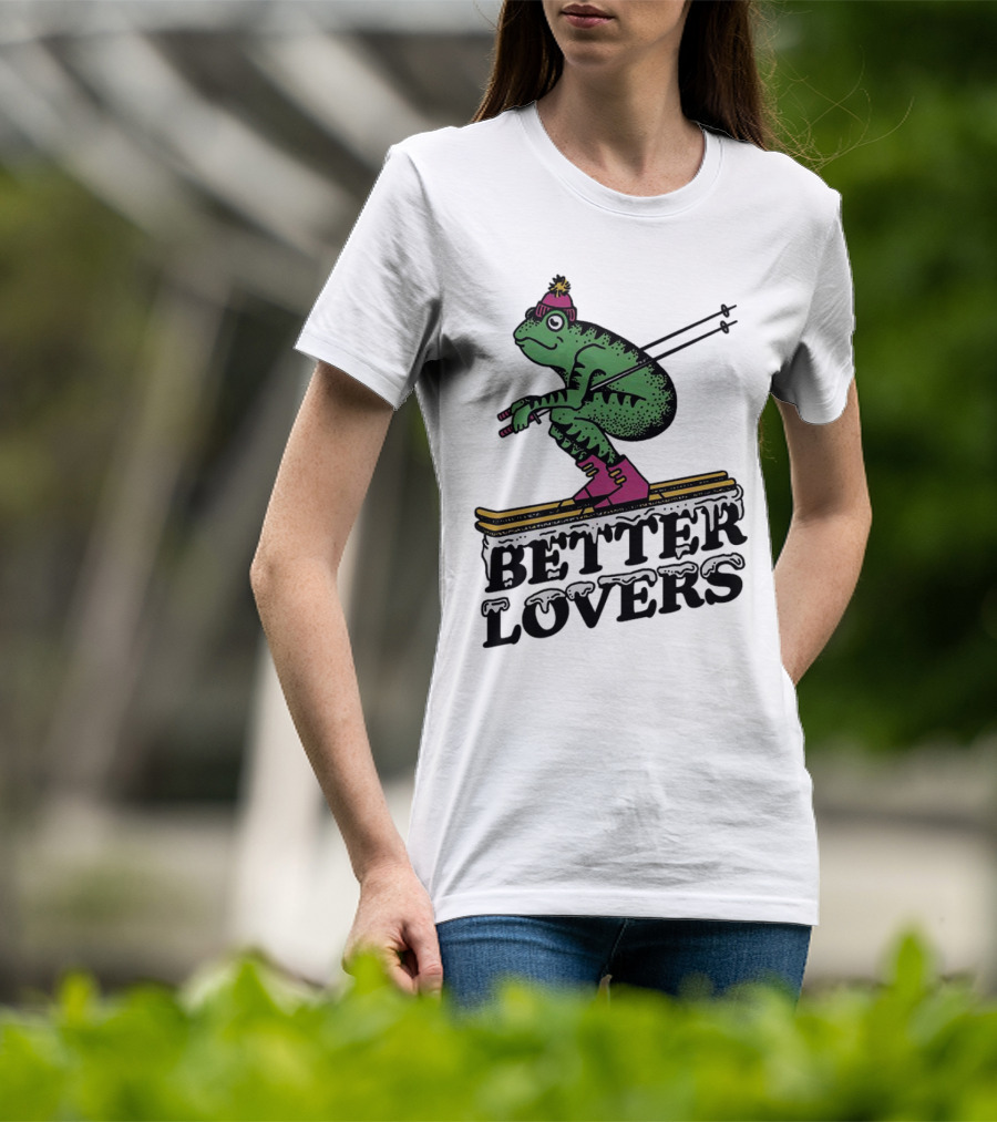 Better Lovers Ski Frog Pom Pom Hat Slalom T-Shirt