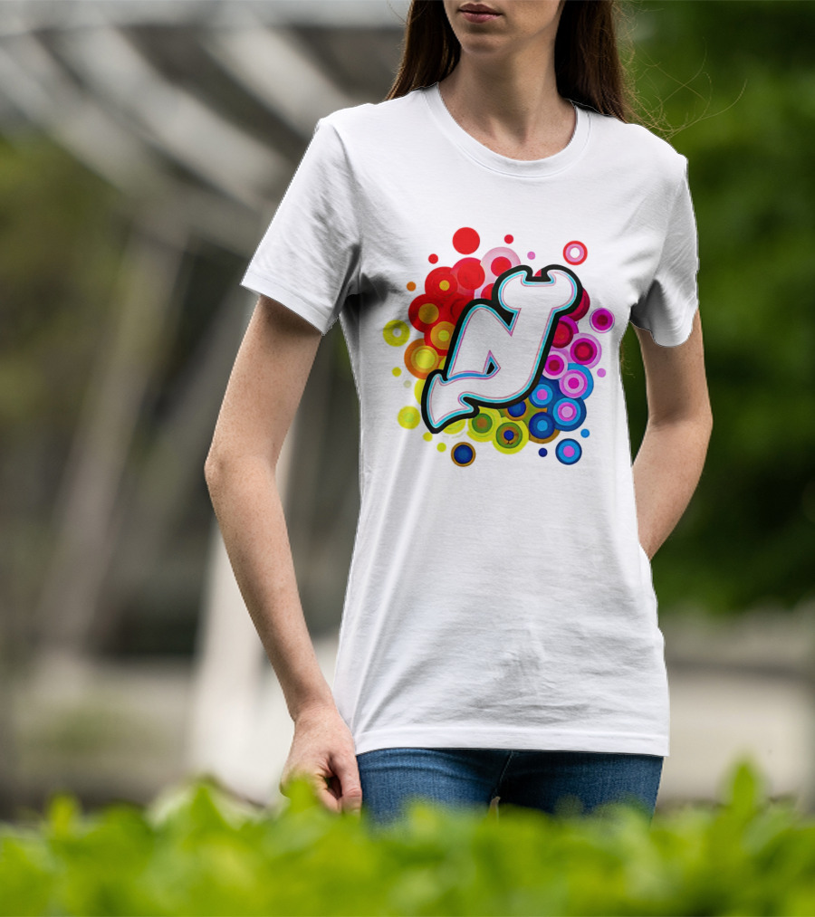 New Jersey Devils Rainbow T-Shirt