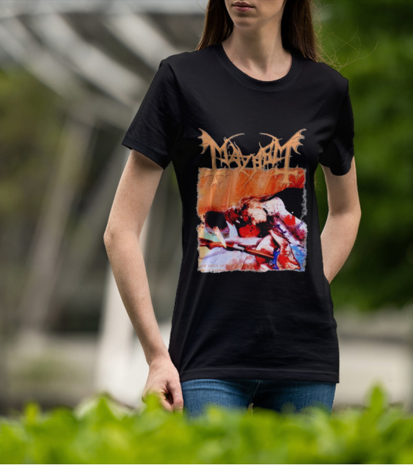 Mayhem Norwegian Black Metal The Dawn Of The Black Hearts T-Shirt